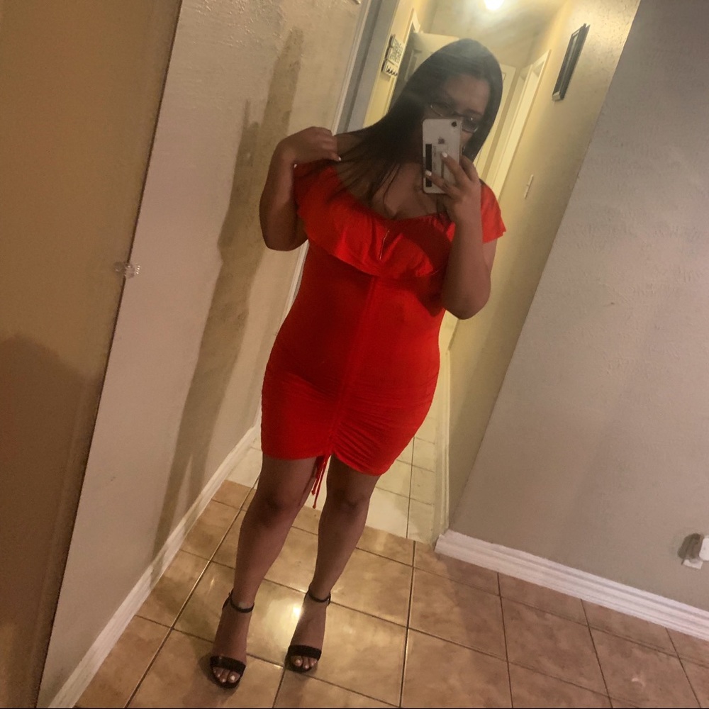 Off shoulder Ruched Dress